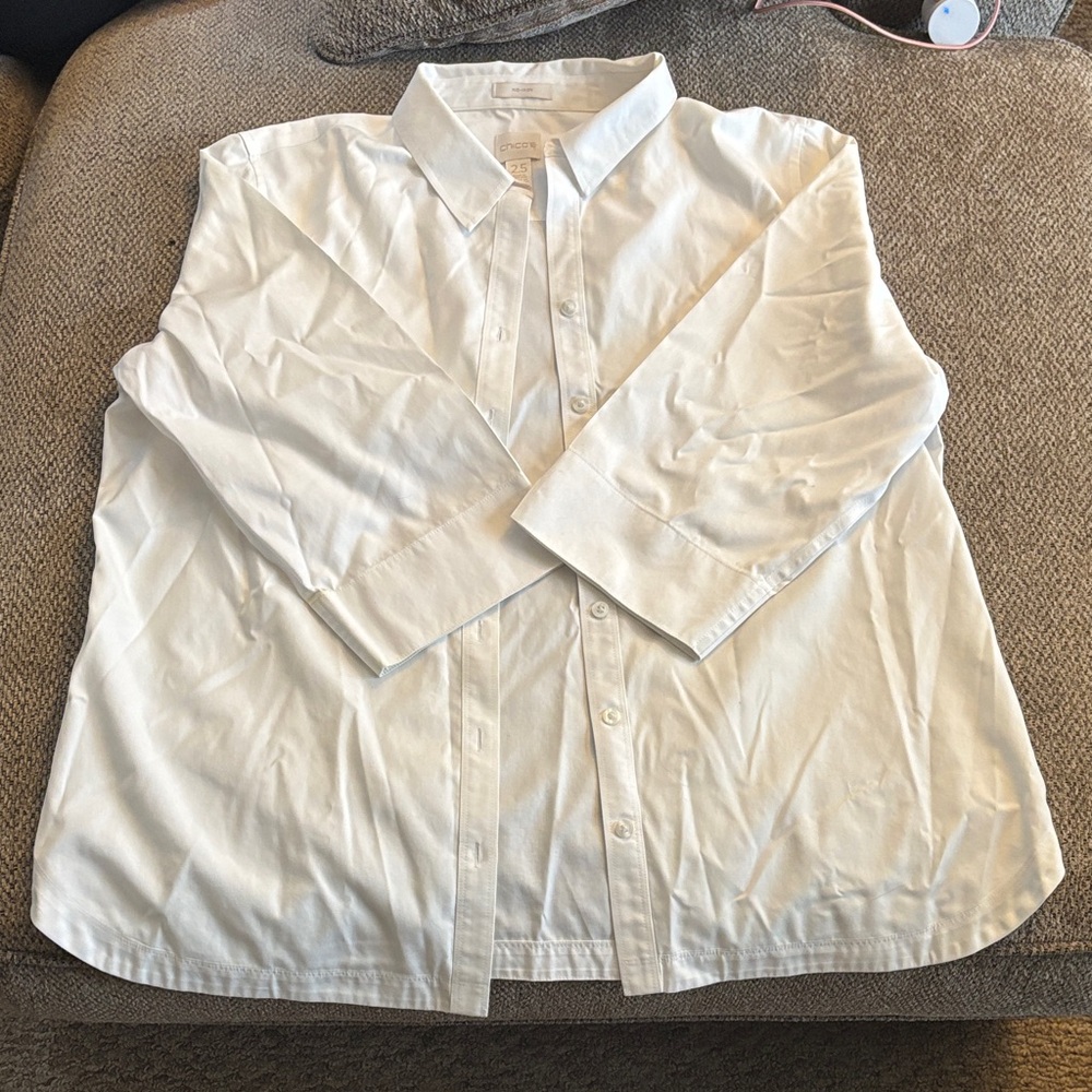 Chico's White Button Down Shirt